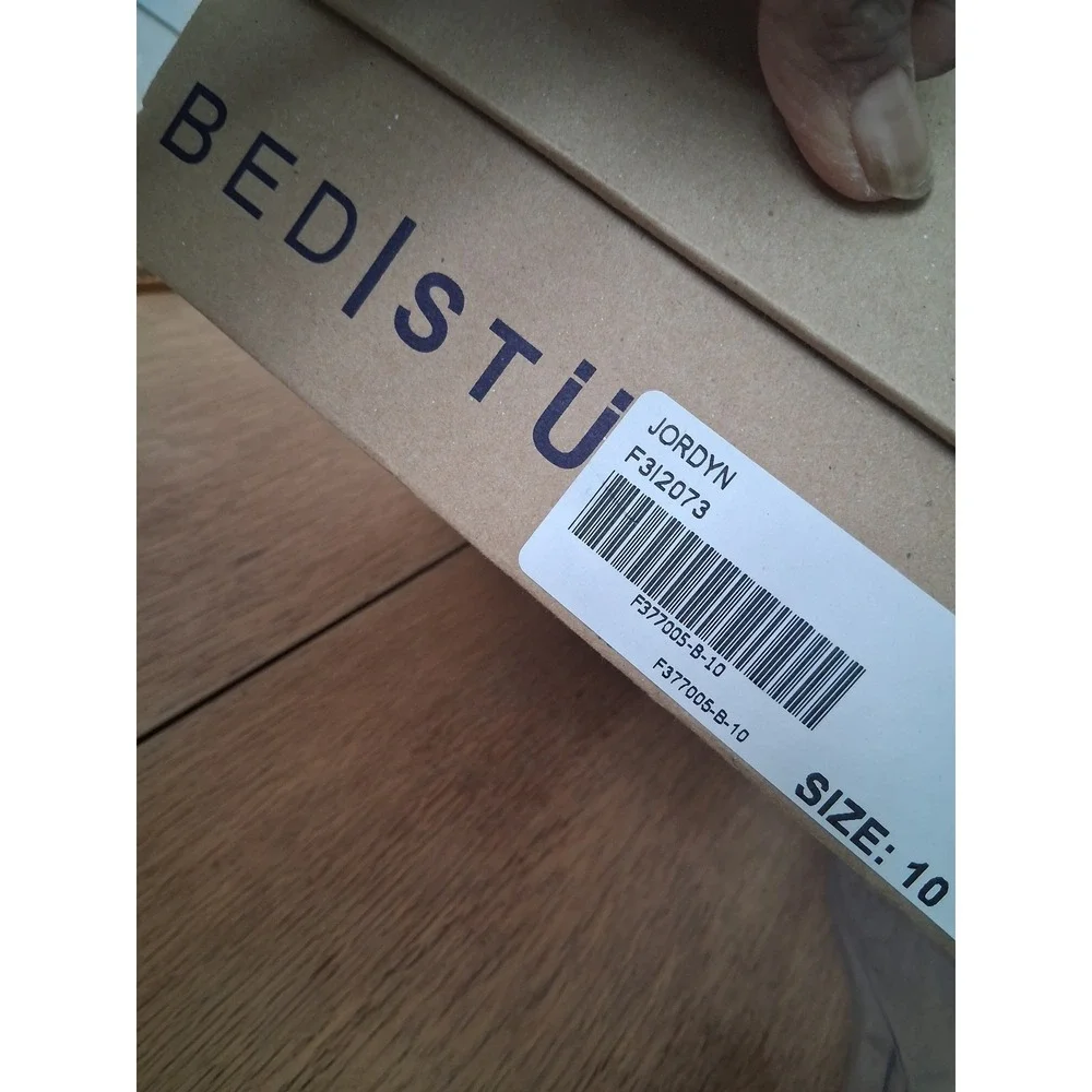 Bed Stu Jordyn Womens size 10 Leather Strappy Wood Chunky Platform Block Heels‎